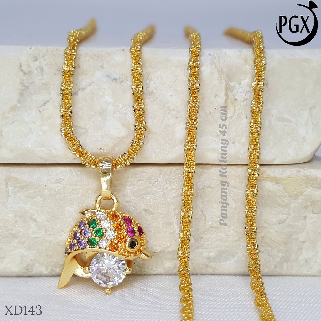 PGX Kalung Wanita Xuping Aksesoris Fashion Perhiasan Lapis Emas Premium - XD143