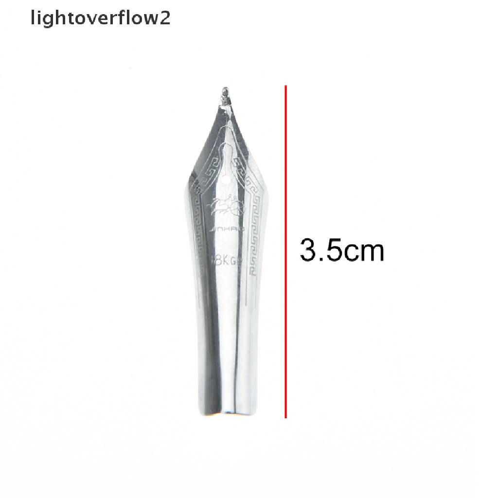 (lightoverflow2) 1pc x750 159 Pena fountain silver Ujung Lengkung Untuk jinhao