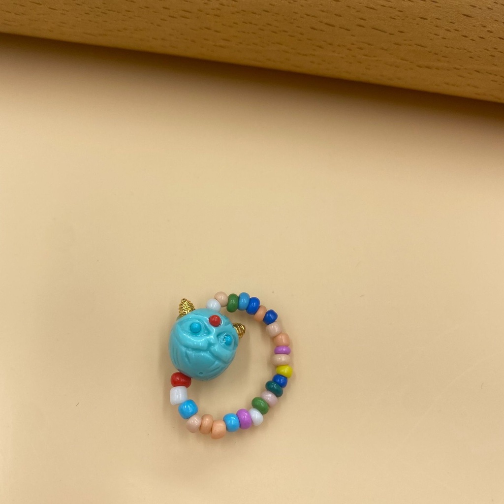 Cincin Elastis Bentuk Monster Kecil Lucu Warna-Warni