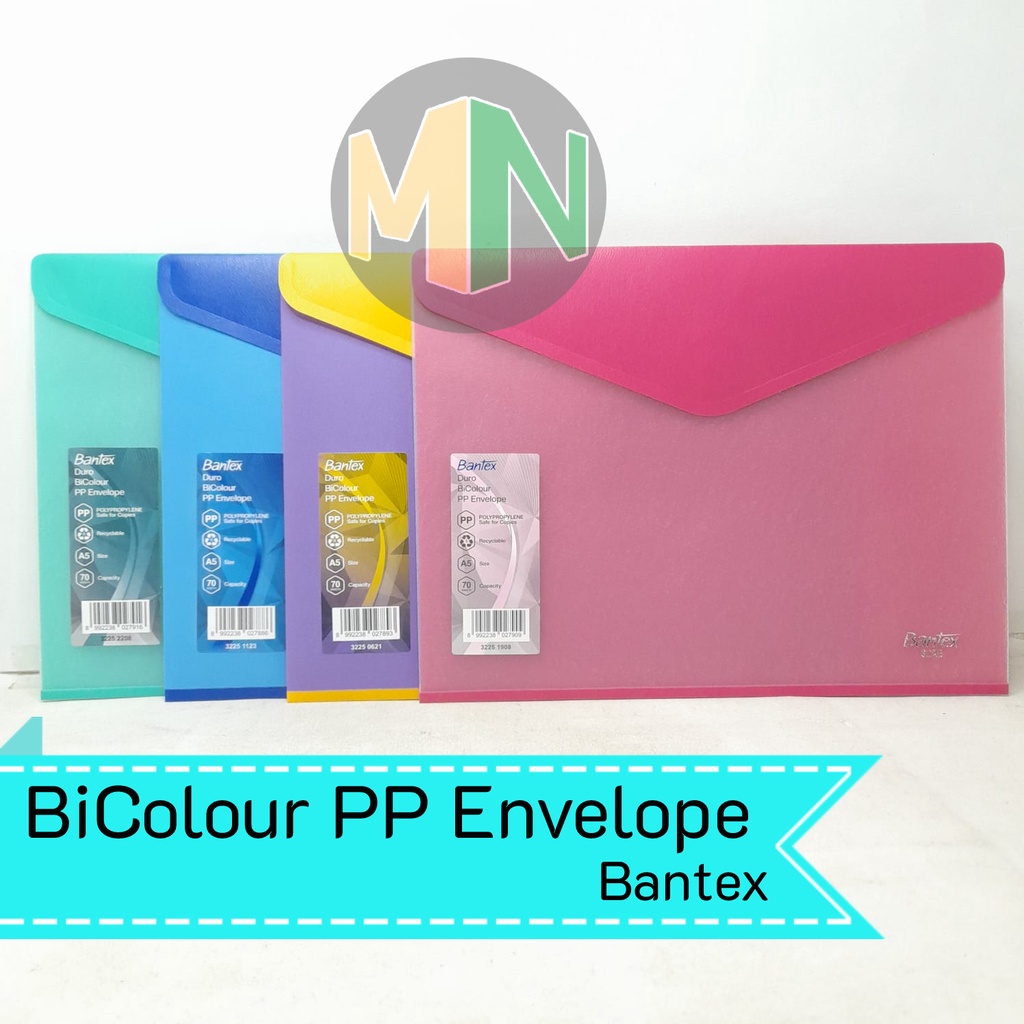 

Bantex Duro BiColur PP Envelope A5 Bantex 3225 / Map Kancing