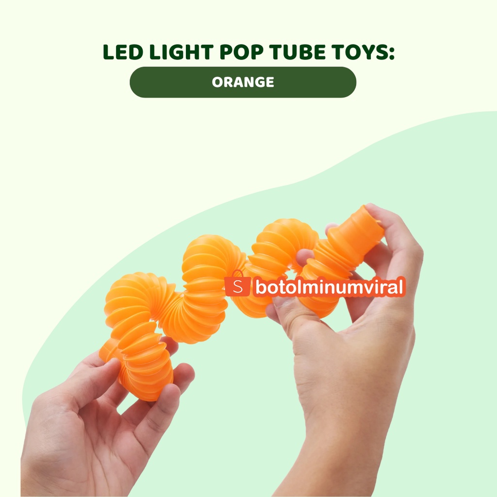 Mainan Viral Light Pop Tube LED 3 Tipe Lampu Warna Warni Fidget Toys