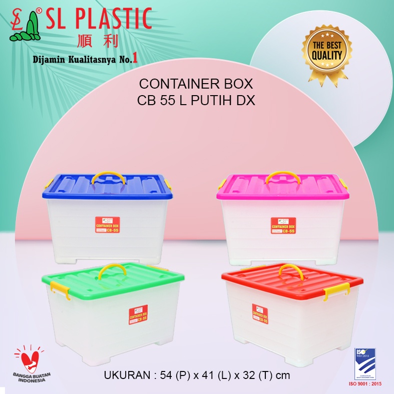 Box Storage / Container Kontainer Box CB- 55 Liter PUTIH SL Plastic