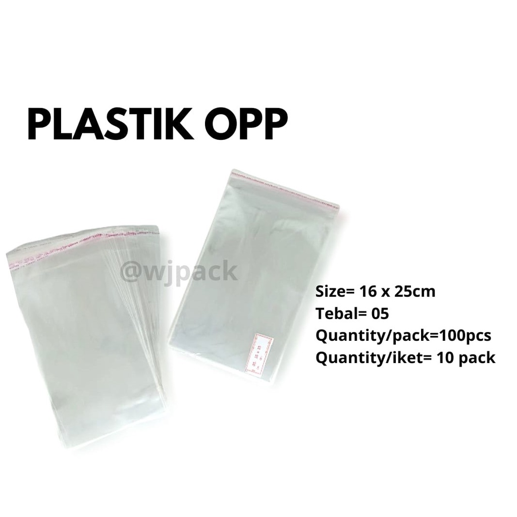PLASTIK OPP UK 16X25 & 16,5X25 /PK