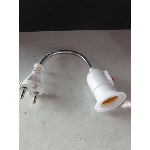 Fiting lampu E 27 kabel flexible colokan kelistrik