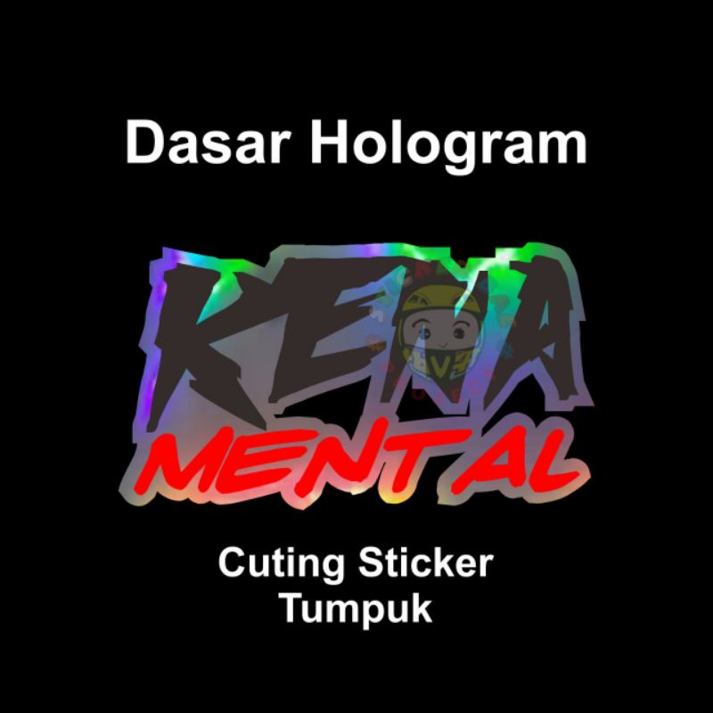 Stiker kena mental cuting sticker tumpuk 1pcs