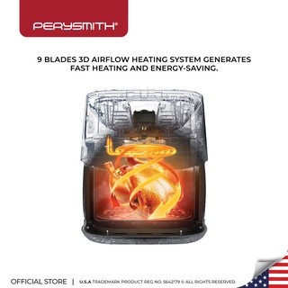 PerySmith PS1530 Ecohealth 3D Air Fryer Penggoreng Tanpa Minyak 4.2L