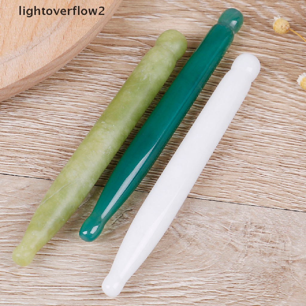 (lightoverflow2) Batu Giok Guasha Alat Pijat Spa Akupuntur Wajah