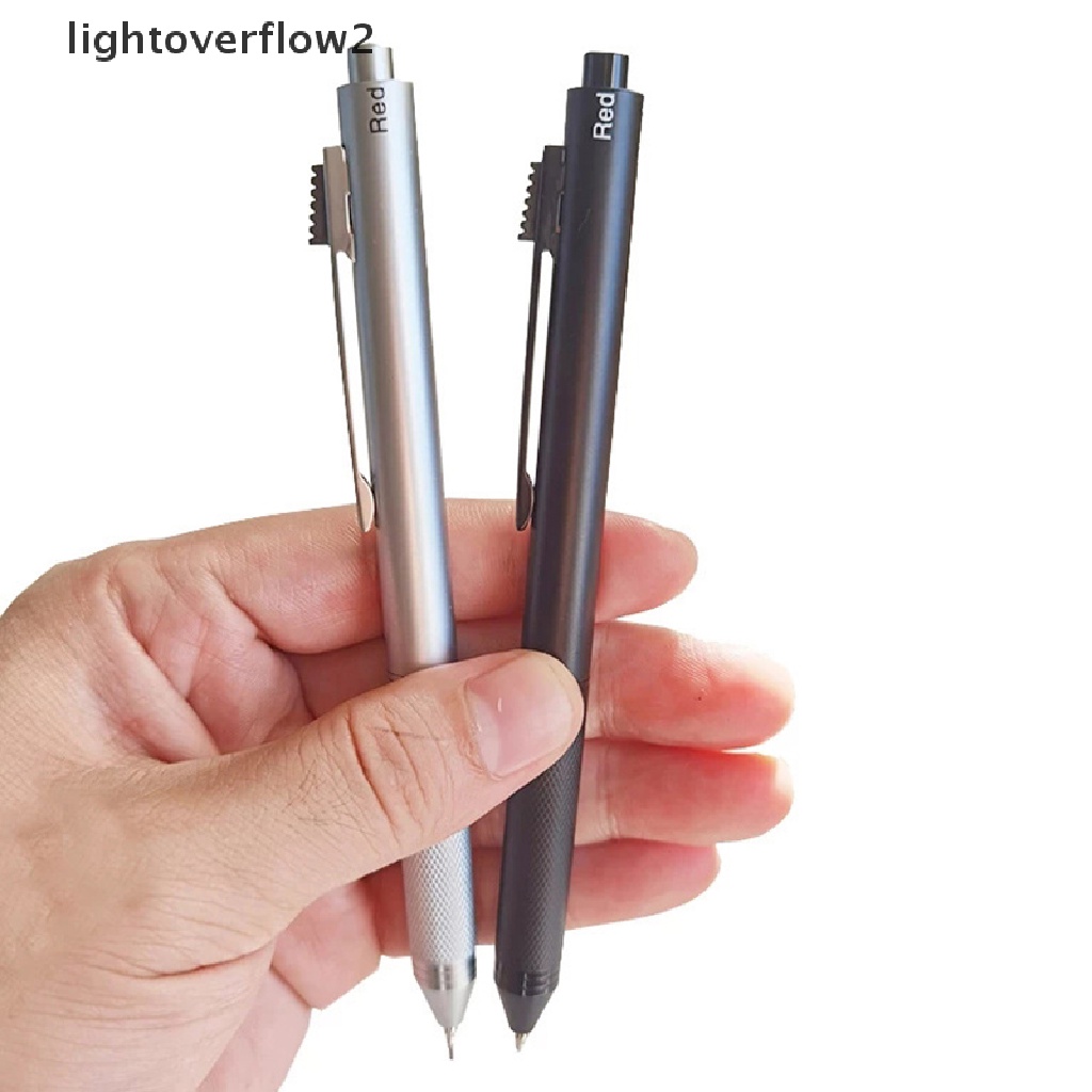 (lightoverflow2) 4 In 1 Pulpen / Bolpoin Metal 3 Warna Untuk Sekolah / Kantor