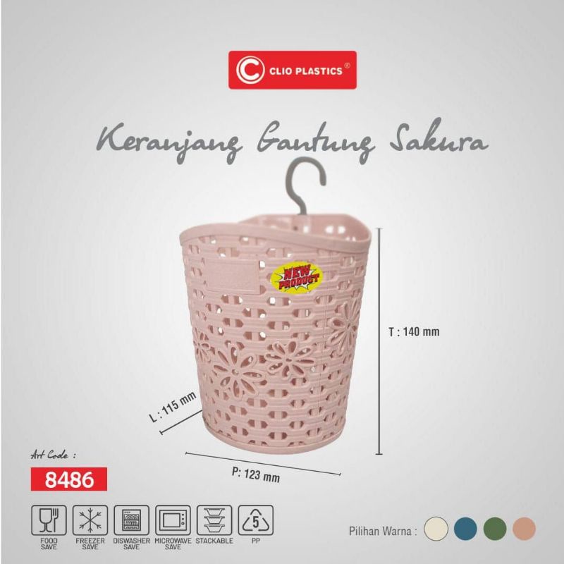 Keranjang Gantung ROSE &amp; SAKURA (1PC)