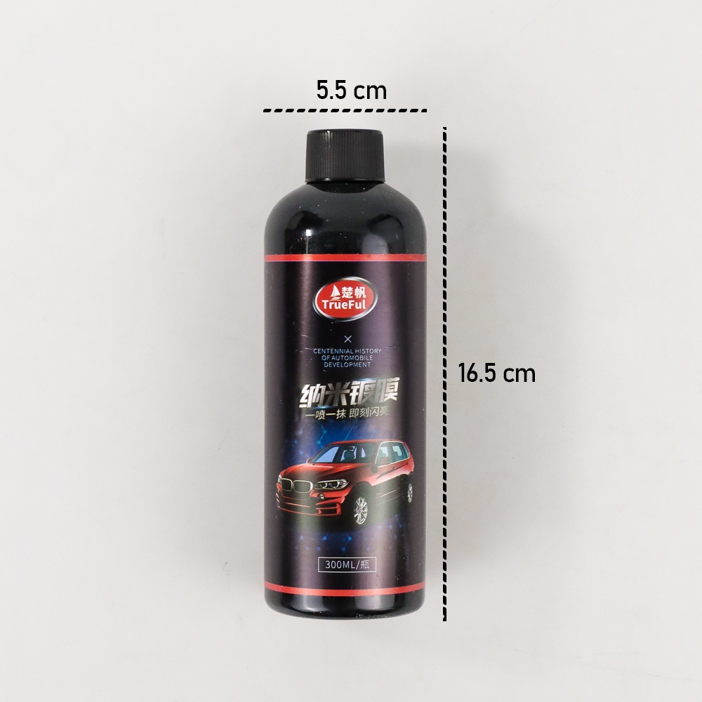 TrueFul Cairan Anti Air Kaca Mobil 9H Hydrophobic Nano Spray Ceramic Car Coating 300ml - TF-6 - Blac