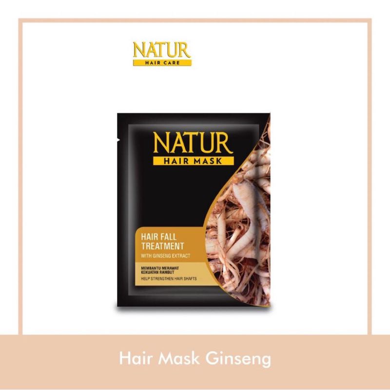 NATUR Hair Mask Nutritive Ginseng Extract / Aloe Vera / Olive Oil &amp; Vitamin E 15gr