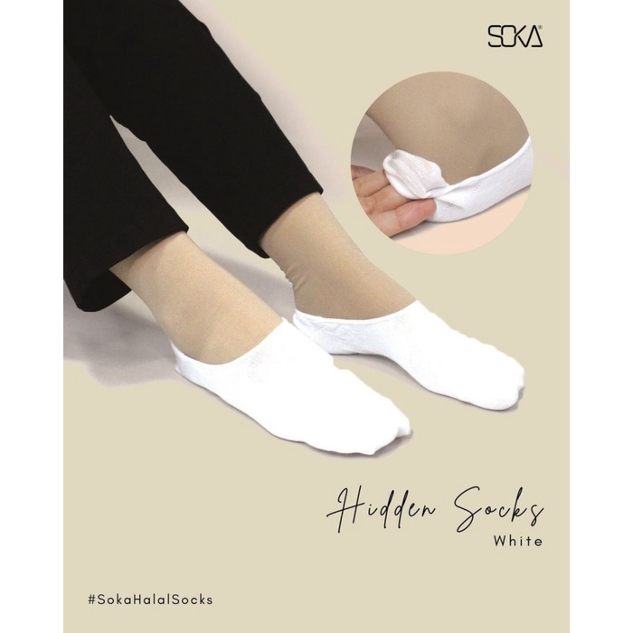 SOKA - Kaos Kaki Wanita Pendek Invisible Hidden Socks Flat Shoes