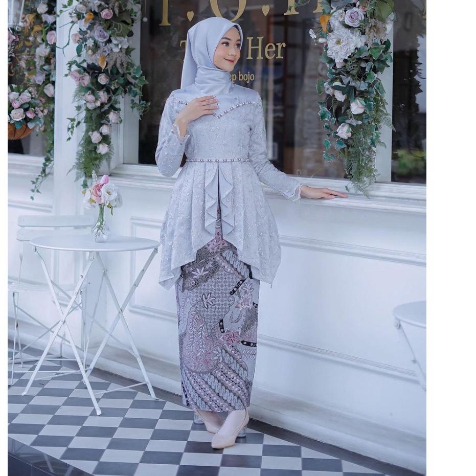 Terlaris Baju Couple Batik Kebaya Brokat , Batik Kebaya Lamaran Tunangan Baju Batik Wisuda, Simple B