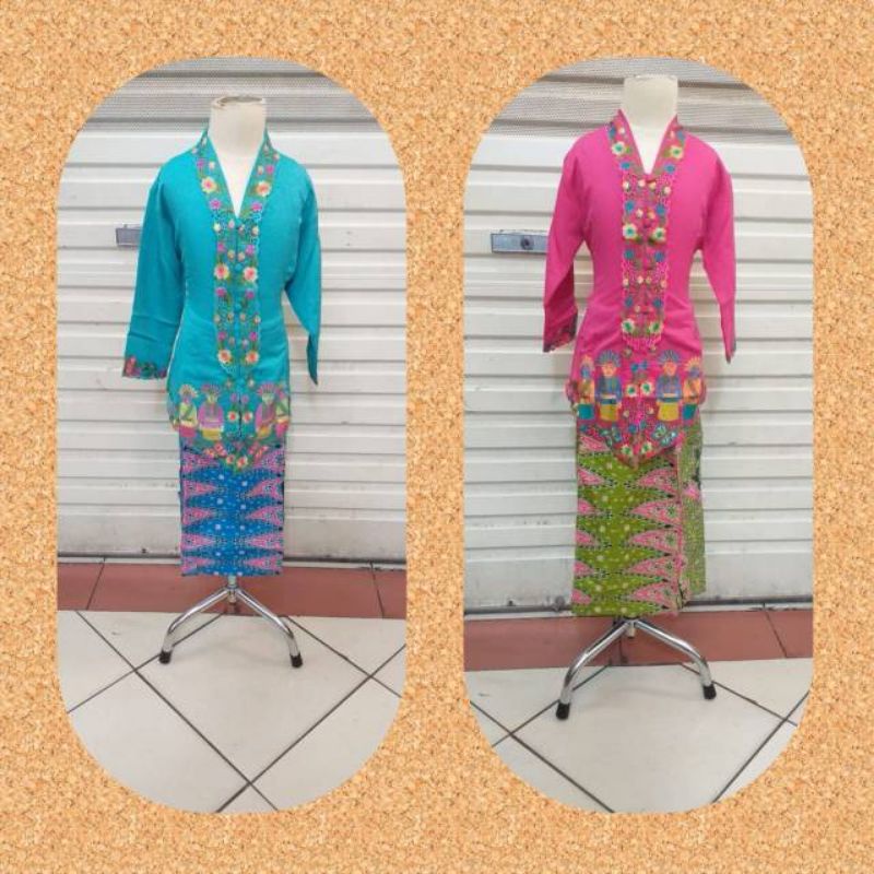 Realpict kebaya encim anak//encim anak modern//baju anak ondel2 betawi//kebay ondel2 anak