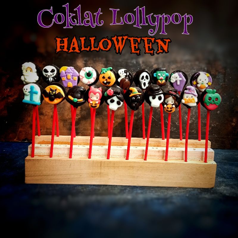 

lollipop coklat Halloween untuk dessert table bazar market day souvenir hampers
