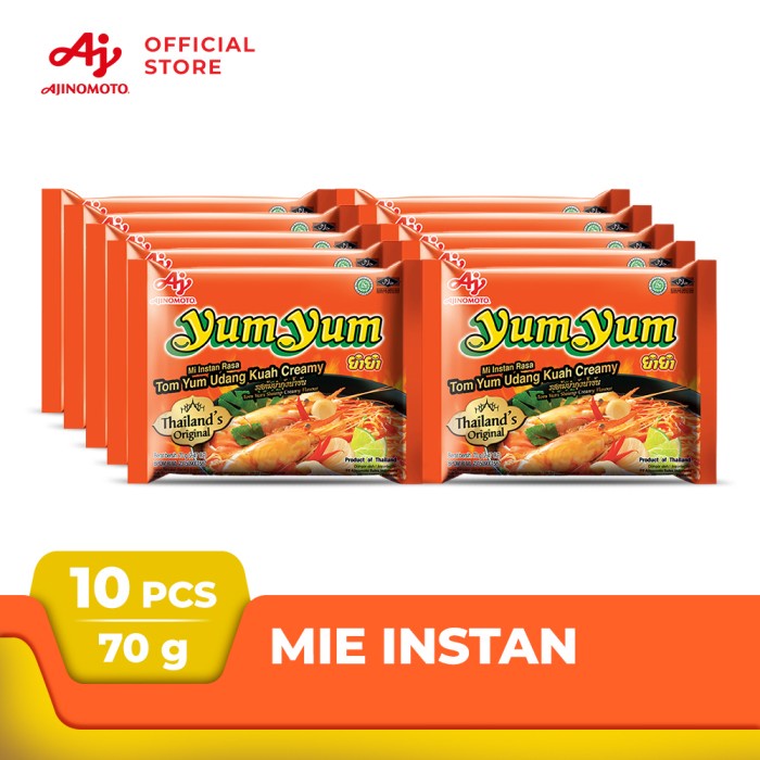 

PROMO YumYum Mie Instan Kuah Tomyum Udang Creamy 70g (10 pcs)