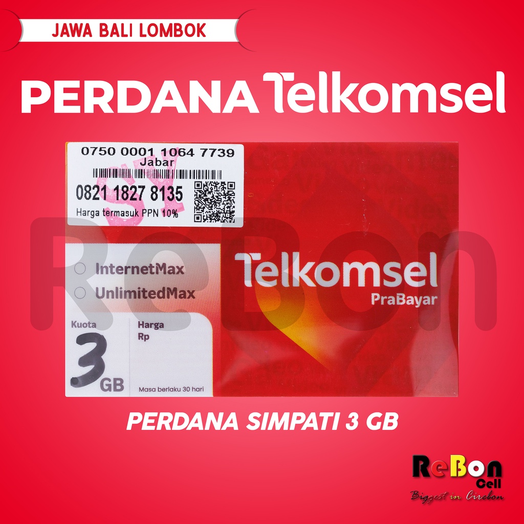 Jual Perdana Telkomsel Simpati 3 GB MAX UNLIMITED | Shopee Indonesia