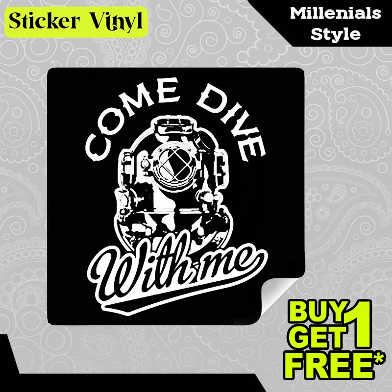 

Stiker Sticker Come Dive With Me Gambar Unik Desain Keren dan Kekinian Aesthetic Bahan Vinyl Satuan Anti Air