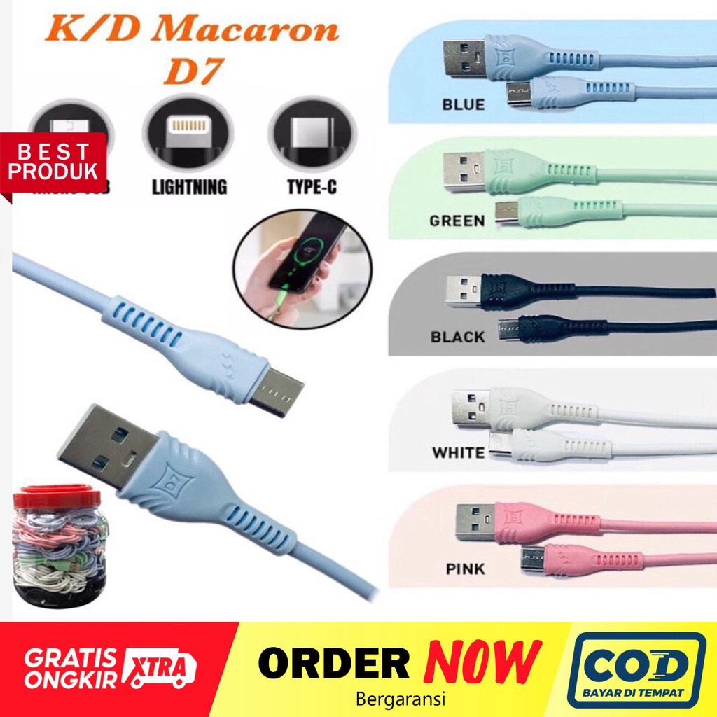 Data Cable TYPE-C / Kabel Data Macaron TYPE C Fast Charging-dinno.id