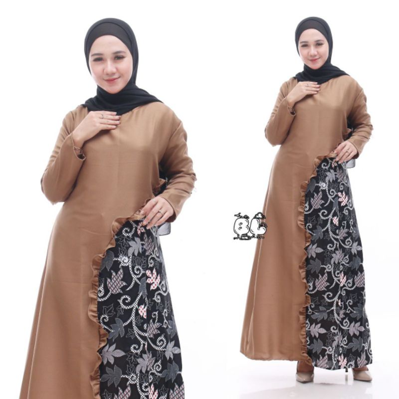 Gamis Kombinasi Batik Modern Gamis Kondangan