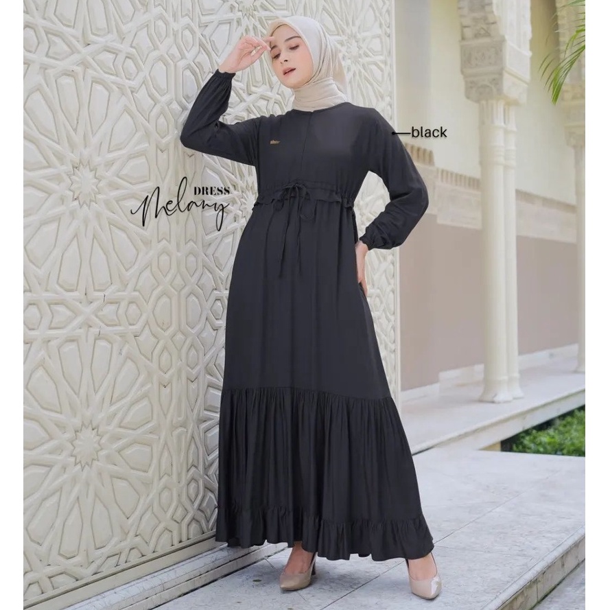 Promo MIDI MELANY DRESS KATUN JEPANG LOKAL Terlaris