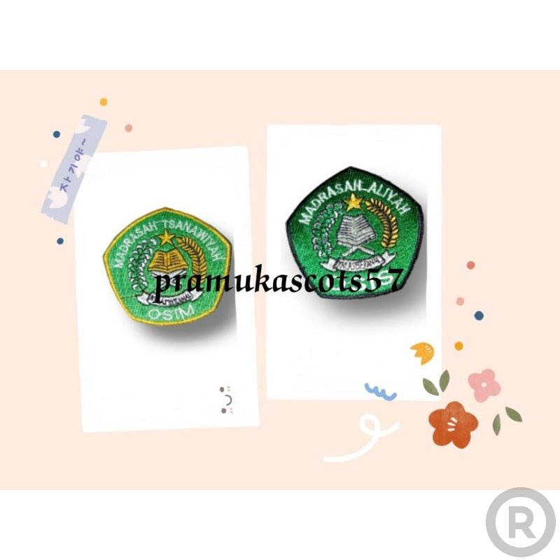 OSIS Mi-osis Mts-bordi OSIS Hw Bordir Nama Custom Bed Sekolah