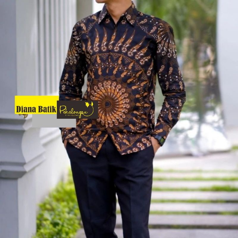 GROSIR Baju Batik Pria Gus Azmi Syubbanul Muslimin Hadroh Azzahir Santri muslim, Modern Lengan Panjang