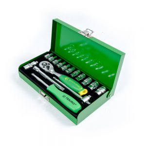 TEKIRO SC-SE0591 1/4&quot; DR. SOCKET SET 17 PCS (SM)