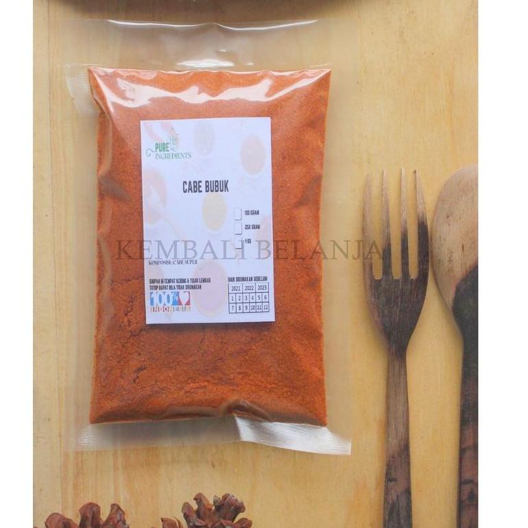 

よ Cabe Bubuk Asli Pedaass 100 Gram ワ