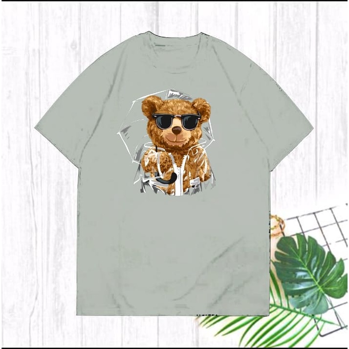 KAOS BEAR CUTE FASHION WANITA OVERSIZE