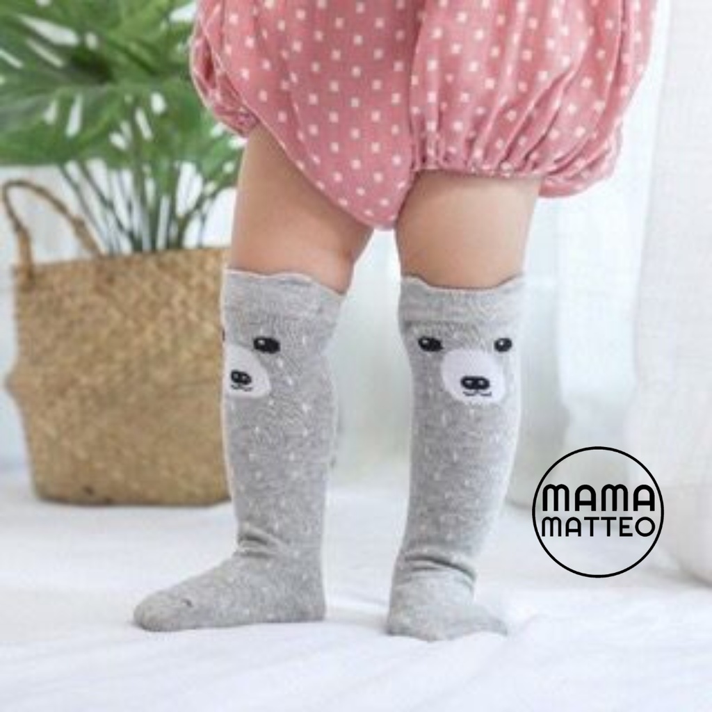 Kaos Kaki Panjang Bayi 0-2 Tahun / Anti Slip / Long Socks Motif Animal Lucu Bear / Rabbit / Fox / Owl