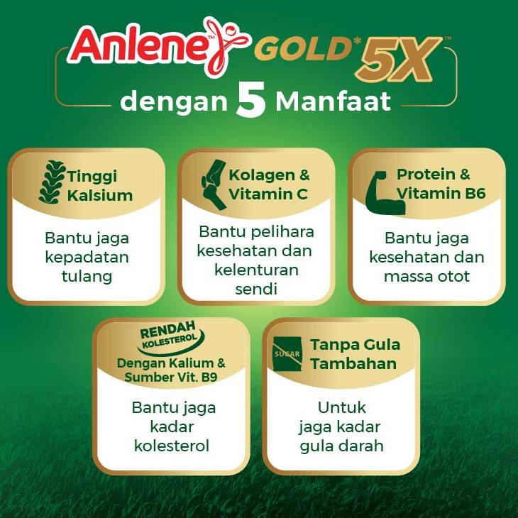 

5g✲Sale Anlene Gold 5X Susu Bubuk Original 640g - Nutrisi Tulang, Sendi, dan Otot Z39 ➧