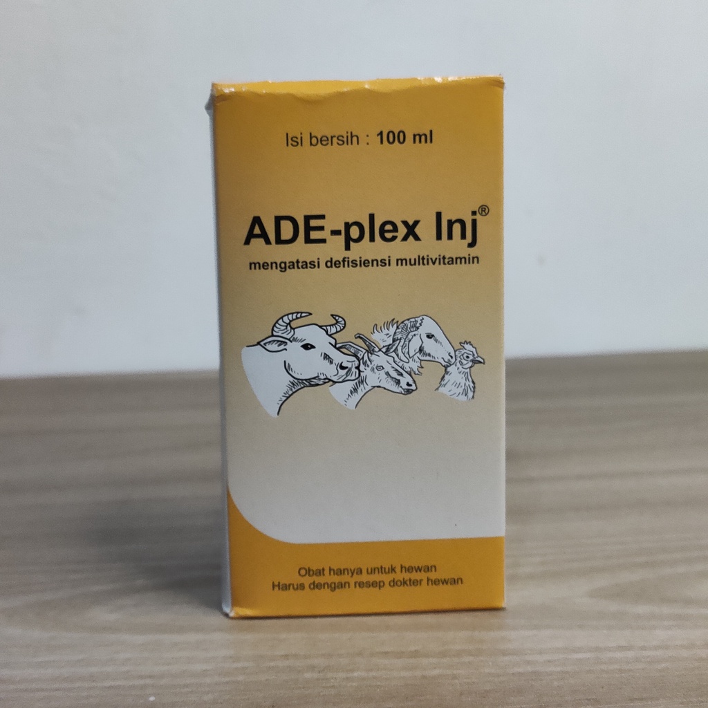 Vitamin ADE Plex 100 ml inj / Vitamin ADE Ternak SAPI KAMBING DOMBA AYAM / Suplemen Vitamin Hewan &amp; Ternak