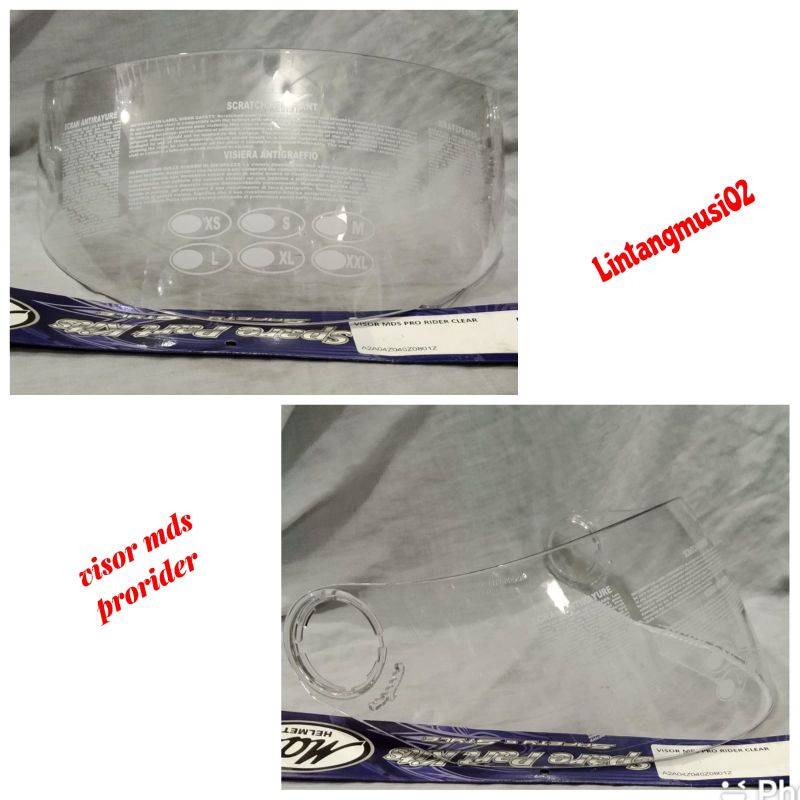 VISOR ORI MDS MODULAR PRORIDER/ MDS PROVENT CLEAR
