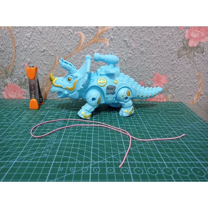 Mainan Robot Dinosaurus baterai lampu nyala
