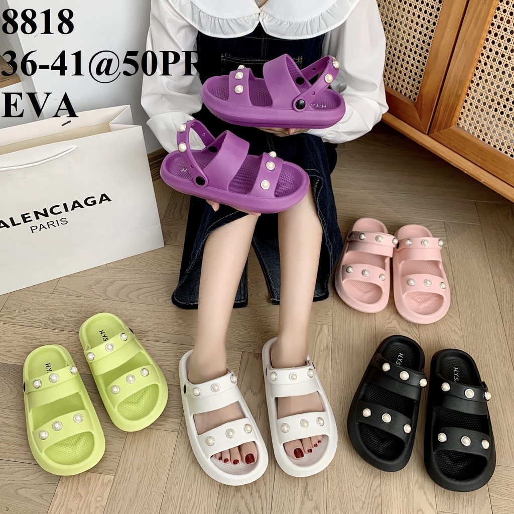 Sandal Wanita Tali Belakang ANAYA MUTIARA Jelly Import / Sendal Jelly Wanita Karet Tebal 8818