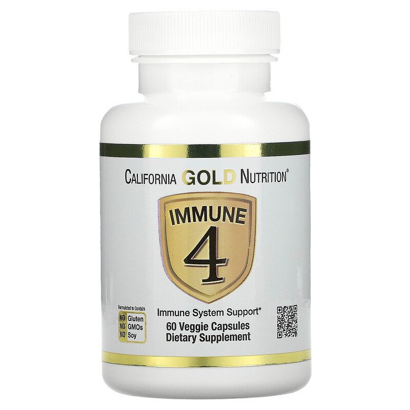 California Gold Nutrition Immune 4 Immune System Support 60 VegCaps