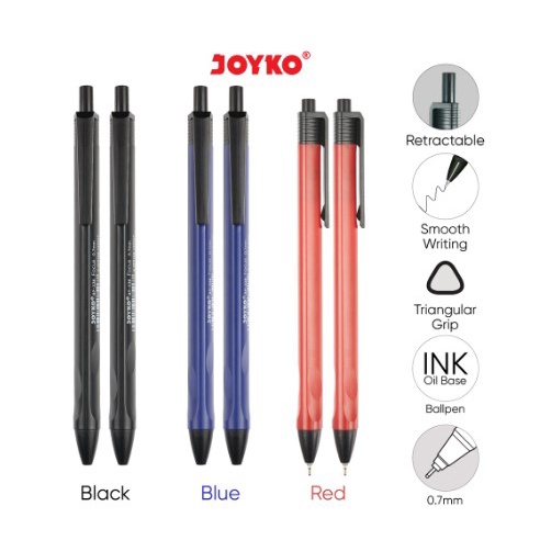 Ball Pen Pulpen Pena Joyko BP-338 Focus 0.7 mm