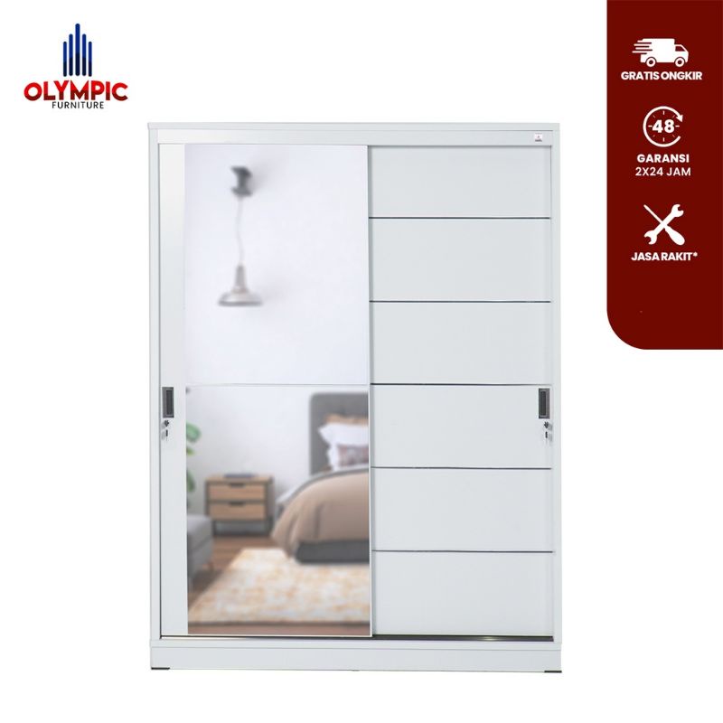 OLYMPIC LEMARI PAKAIAN SLIDING - WSD PALAZIO