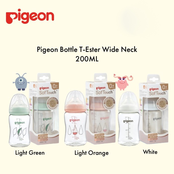 *FRAULEINCO* PIGEON Botol T-Ester Wide Neck 200ml W/ P-Plus Nipple