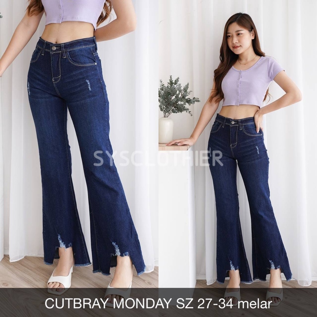 CELANA JEANS WANITA CUTBRAY MONDAY -SYSCLOTHIER