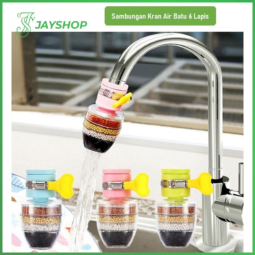Sambungan Kran Air Filter 6 Lapis Saringan Filter Kran Air 6 Lapis + Dus