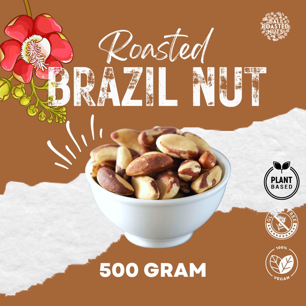 

Roasted Brazil Nut / Kacang Panggang Brazil Premium Import 500gr