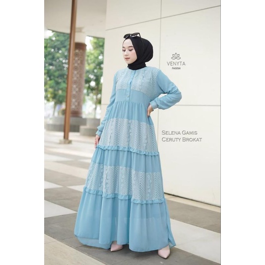 [COD] gamis burkat malika // gamis lebaran | GAMIS BEST SELLER