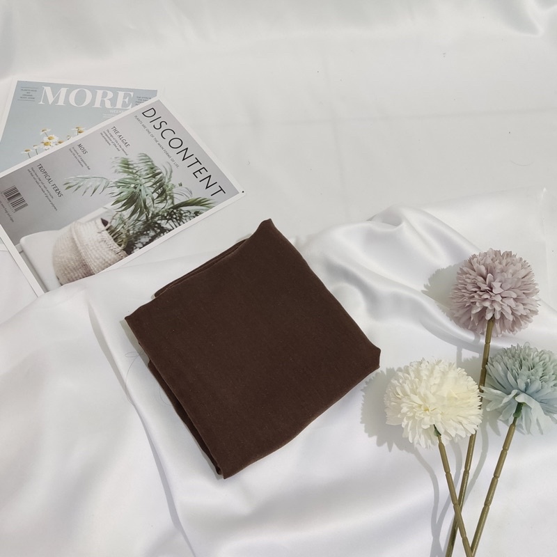 Paris Premium Voal // Paris Premium // Segi Empat Paris Polos-dark coklat