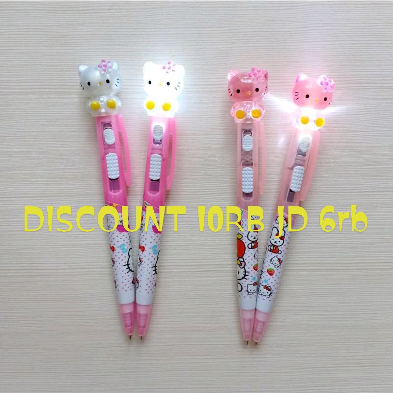 

REJECT Bolpen tinta biru pen kitty lampu led soak tidak nyala