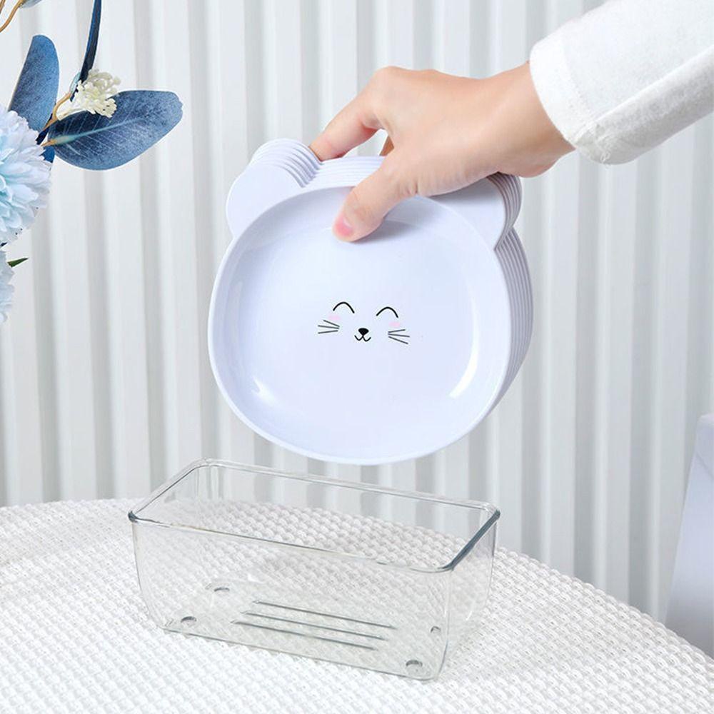 Preva 5 Pcs Bear Piring Snack Multifungsi Food-grade Perlengkapan Dapur Buah Piring Kering