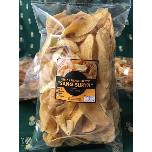

Keripik pisang Kepok/Sobogajih