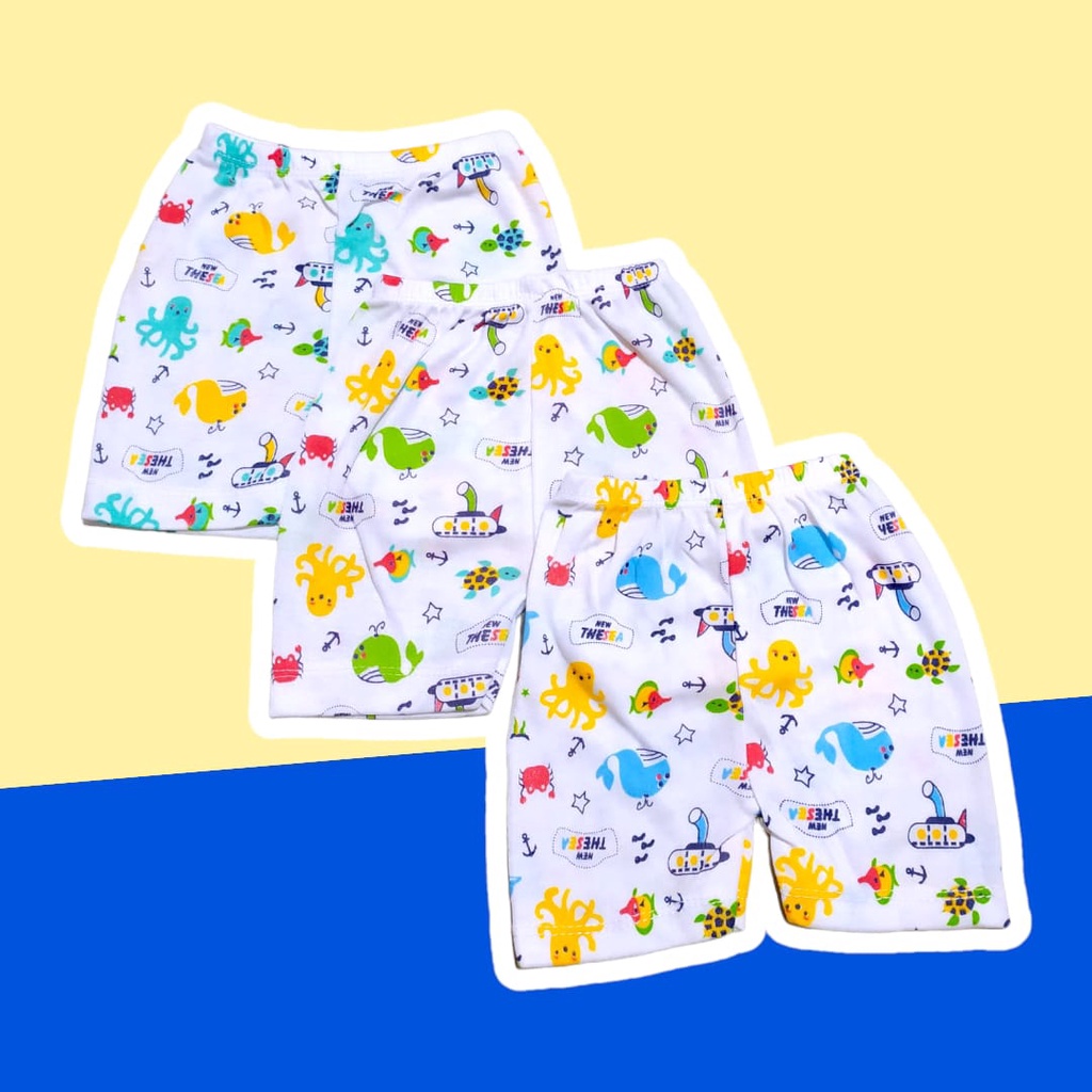 |3PCS| Celana Pendek Anak Bayi | Celana Baby Pendek Print
