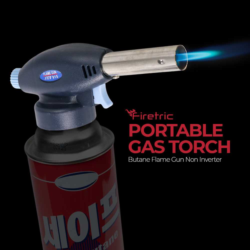 FIRETRIC PORTABLE GAS TORCH BUTANE FLAME GUN NON INVERTER KEPALA TABUNG KALENG PEMATIK KOREK API ALA